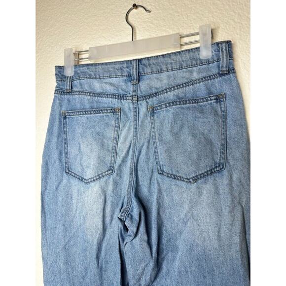 Y2K Ashley Mason Rhinestone Jeans Junior's Kacey Premium 3 Small 28" Blue Light - Picture 4 of 15